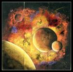 acrilico su sabbia  3 pannelli